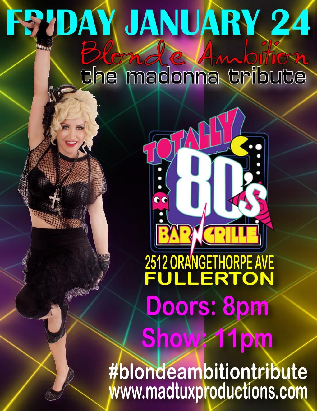 Madonna LIVE tribute band at Totally 80's, Fullerton, Friday Jan 24