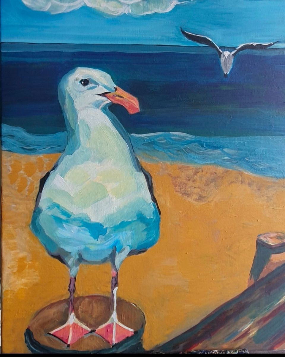 Seagull on the Beach Paintalong 