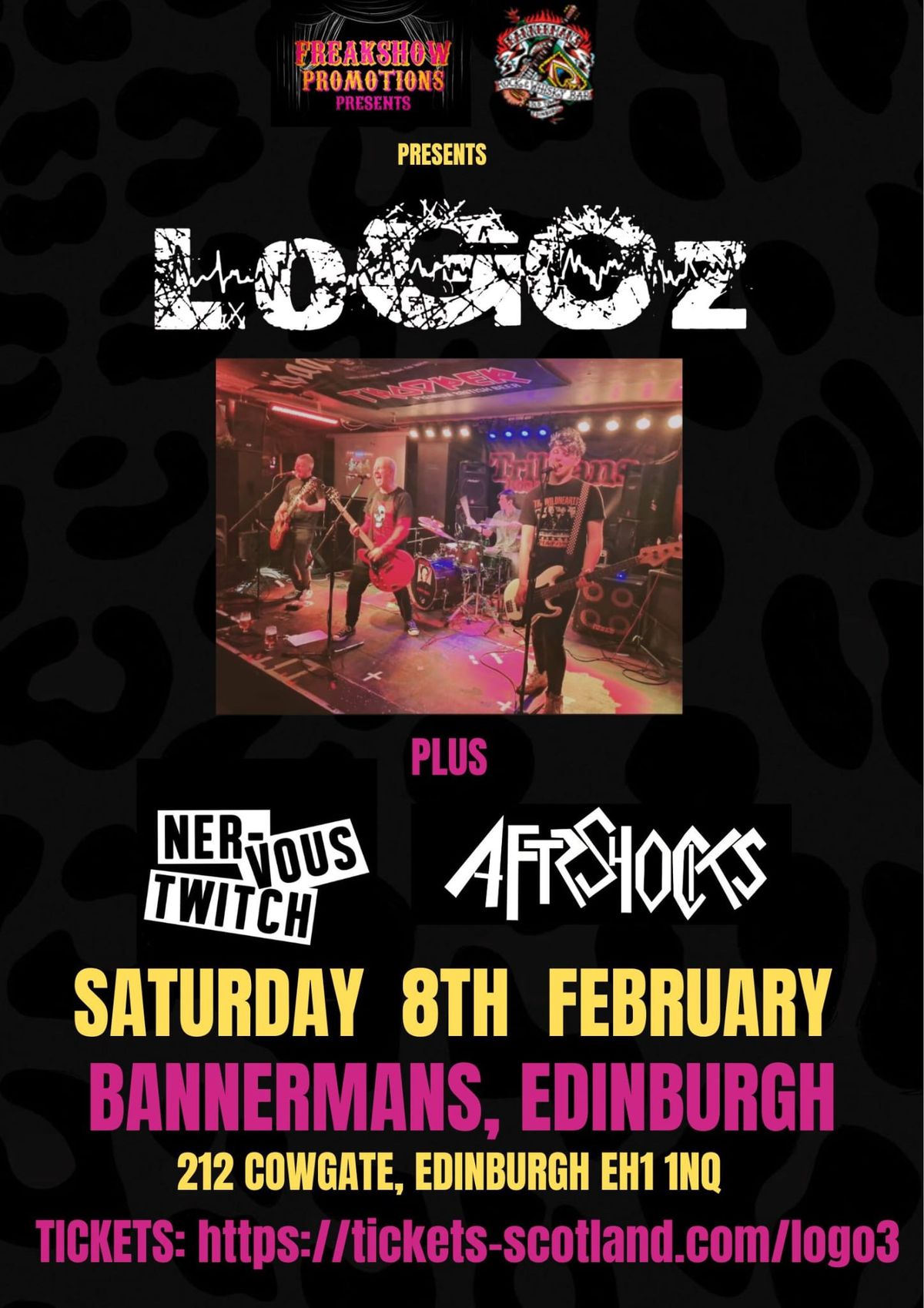 LoGOz + Nervous Twitch + Aftrshocks - Bannermans Feb 8th 2025