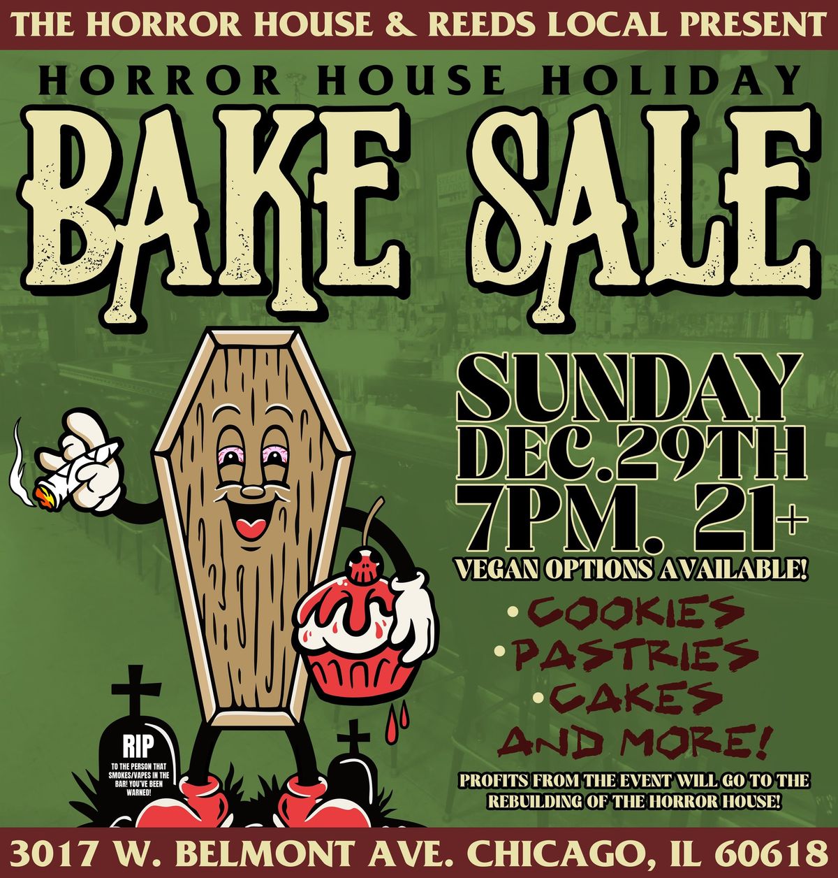 Horror House Holiday Bake Sale!