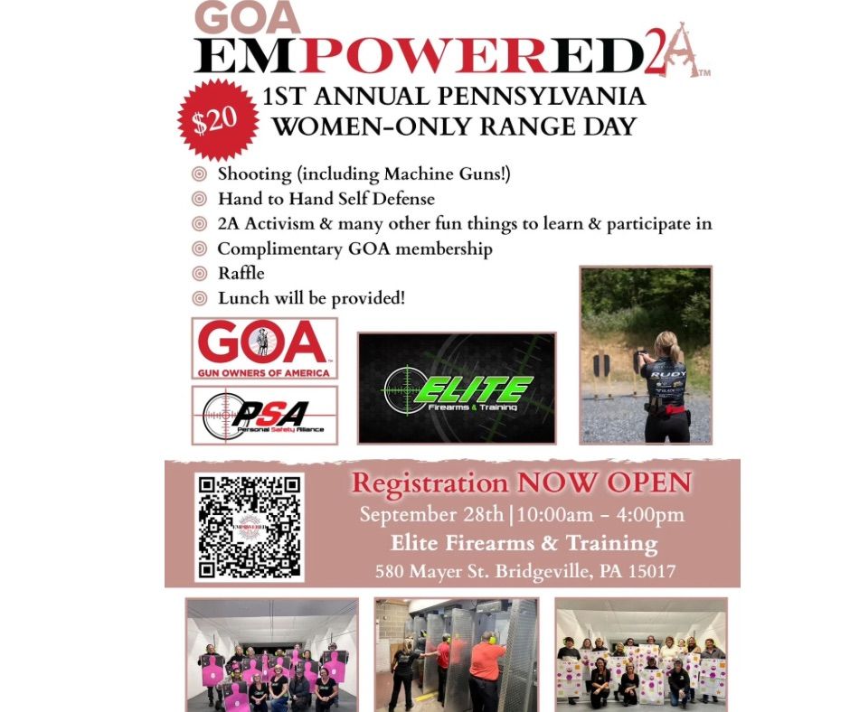 GOA Empowered 2A First Annual PA-Women Only Range Day 