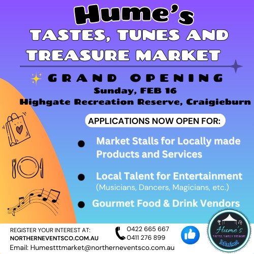 Hume's Tastes, Tunes and Treasure Market