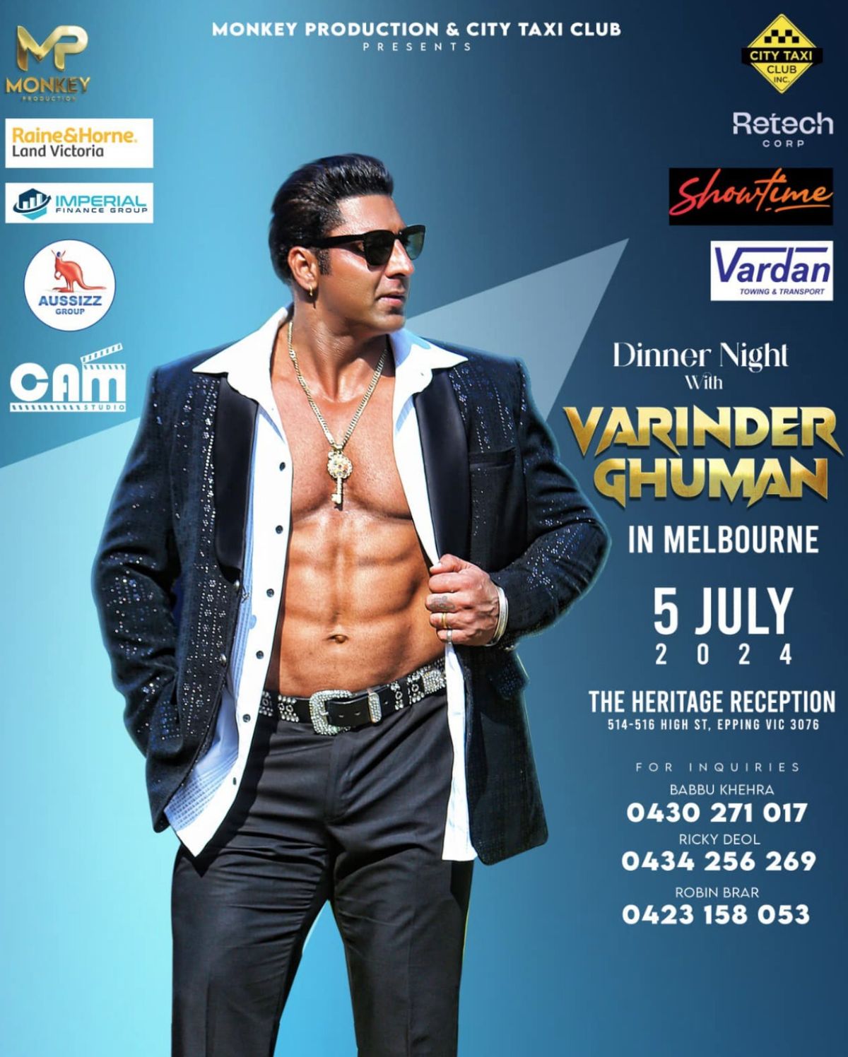 Monkey Production & City Taxi Club|  Varinder Ghuman in Melbourne