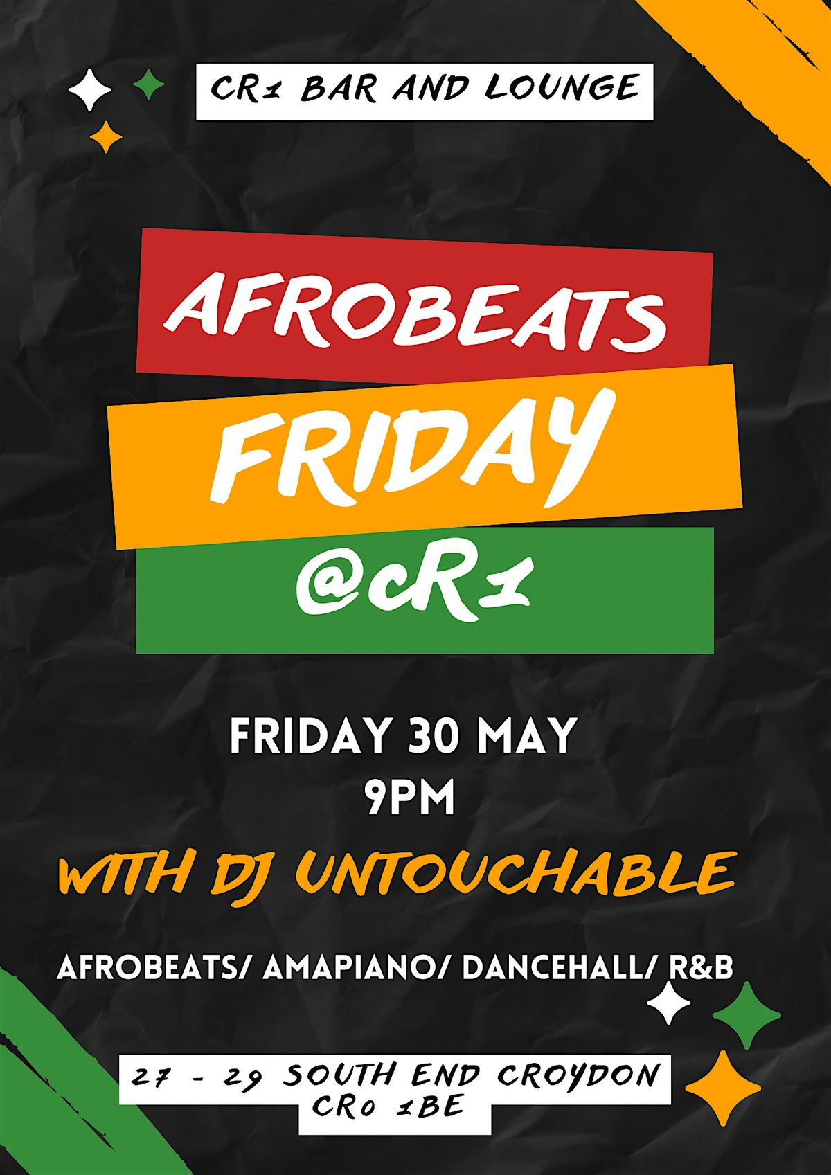 Afrobeats Friday @ CR1