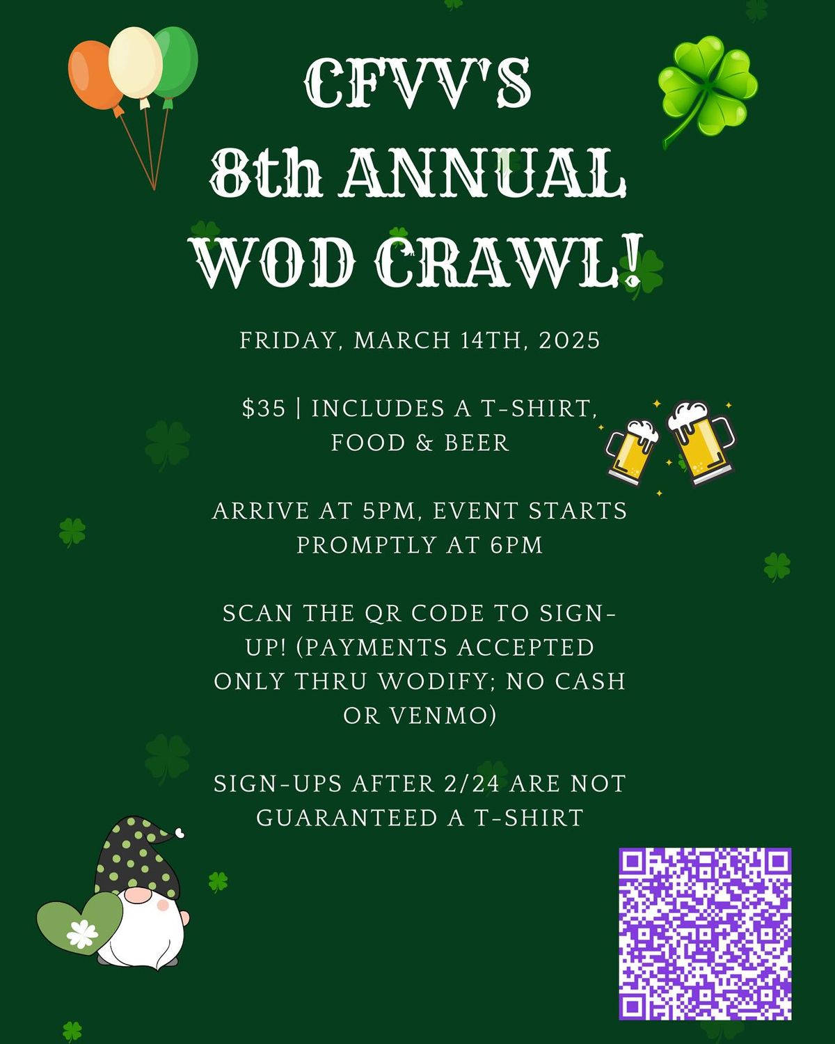 CFVV\u2019S 8th ANNUAL WOD CRAWL