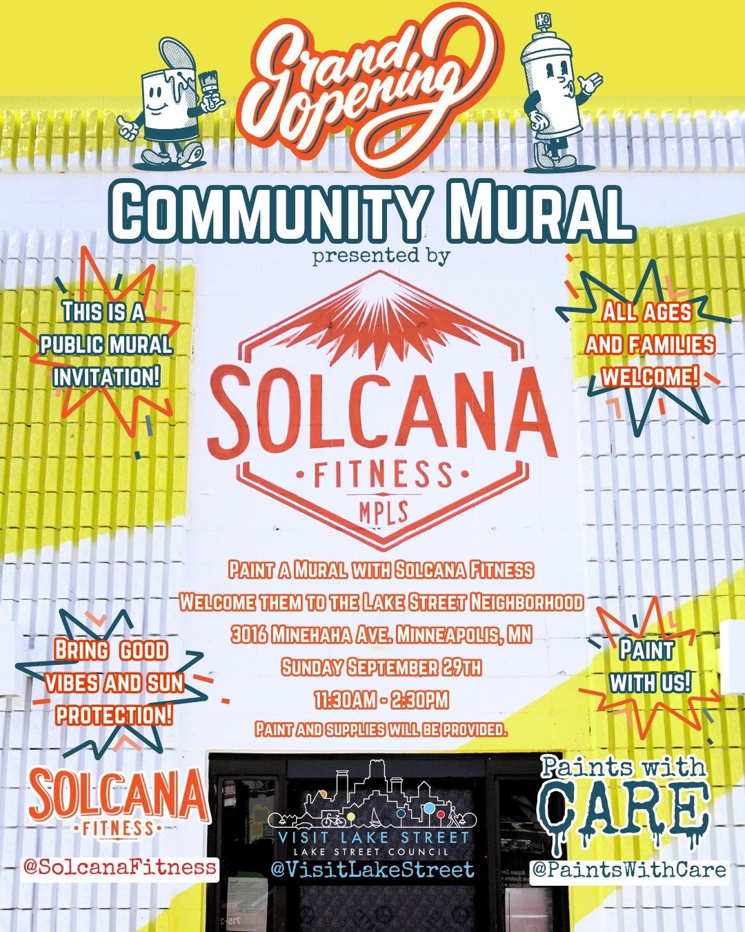 Solcana Fitness Grand Opening Community Mural