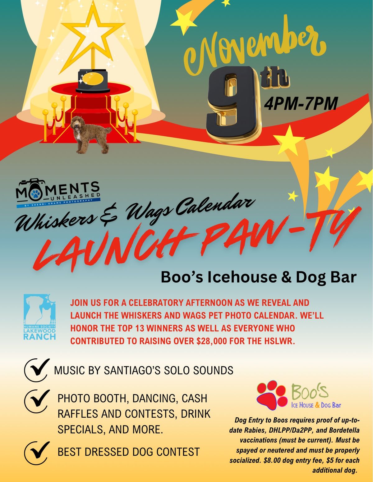 Whiskers and Wags Calendar Reveal Party