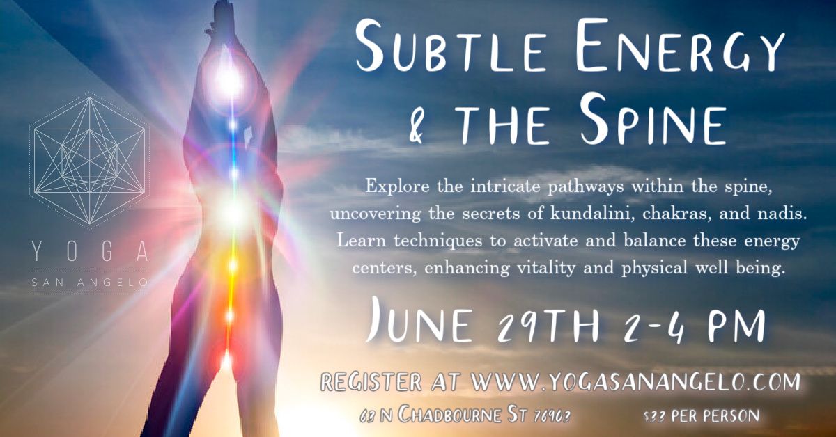 Subtle Energy & The Spine: A Holistic Approach to Wellness