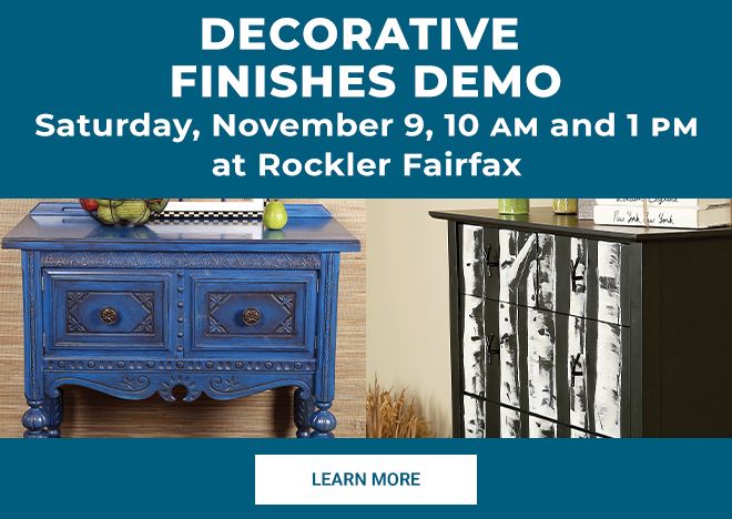 Decorative Finishes Demo at Rockler in Fairfax