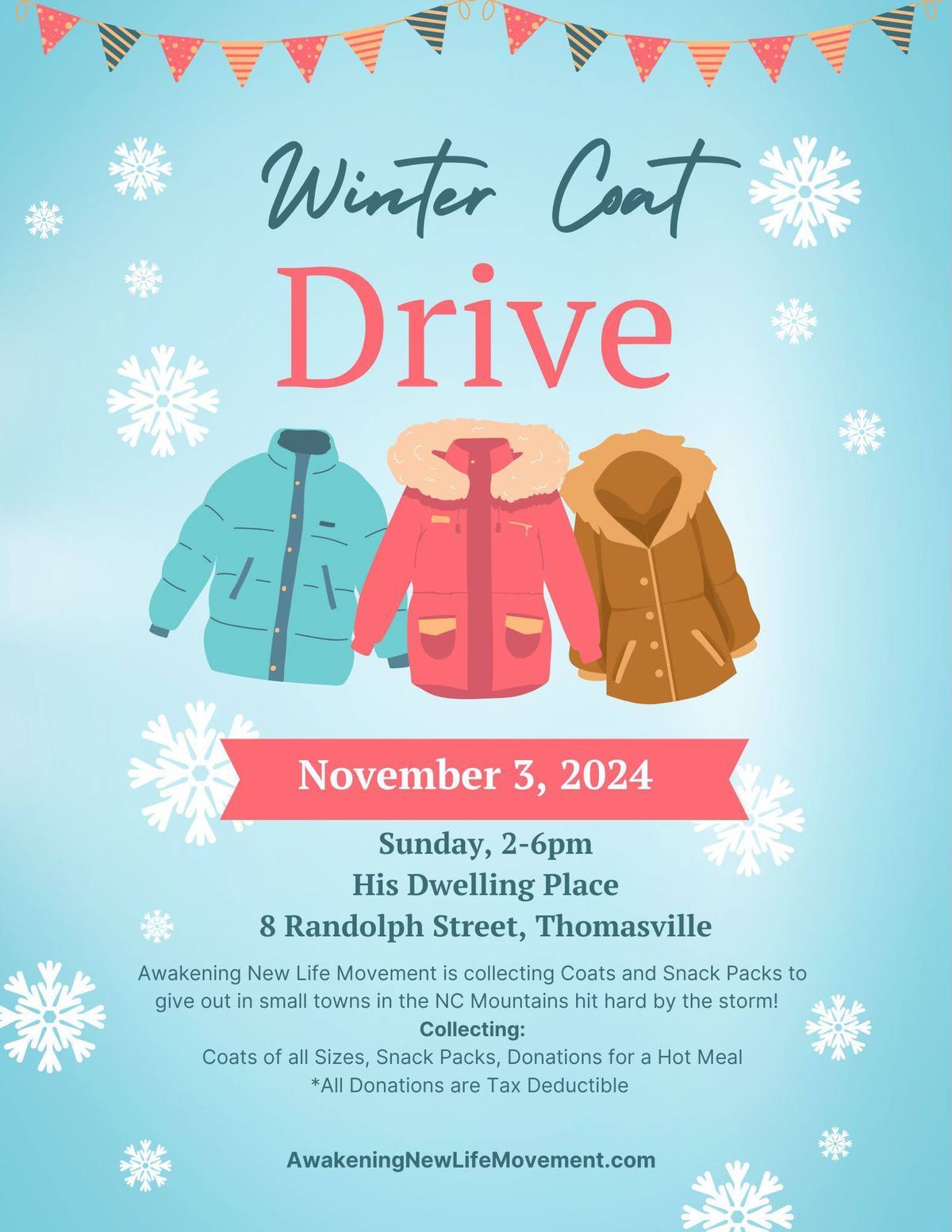 Winter Coat and Snack Pack Drive for Storm Victims 