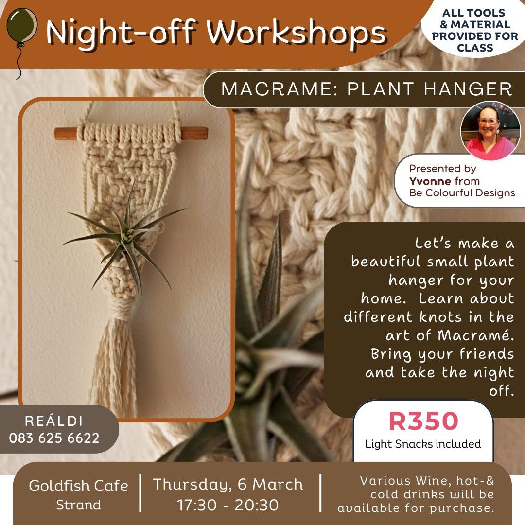 Night-off Workshops: Macram\u00e9 - Small Air-Plant hanger