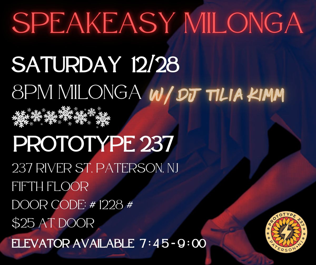 Speakeasy Milonga w\/DJ Tilia Kimm