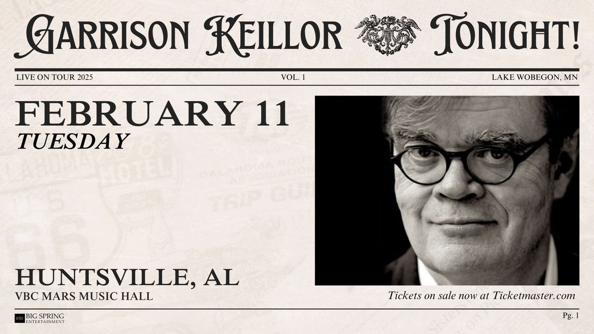 Garrison Keillor Tonight!