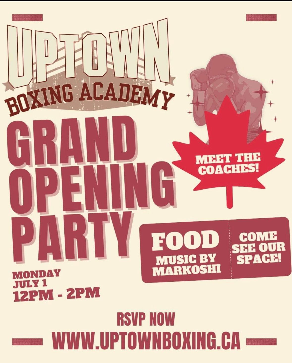 Join Us at the Grand Opening Party of Uptown Boxing Academy!