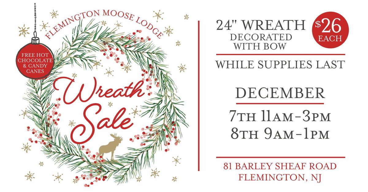 Christmas Wreath Sale \u2013 Open to the Public