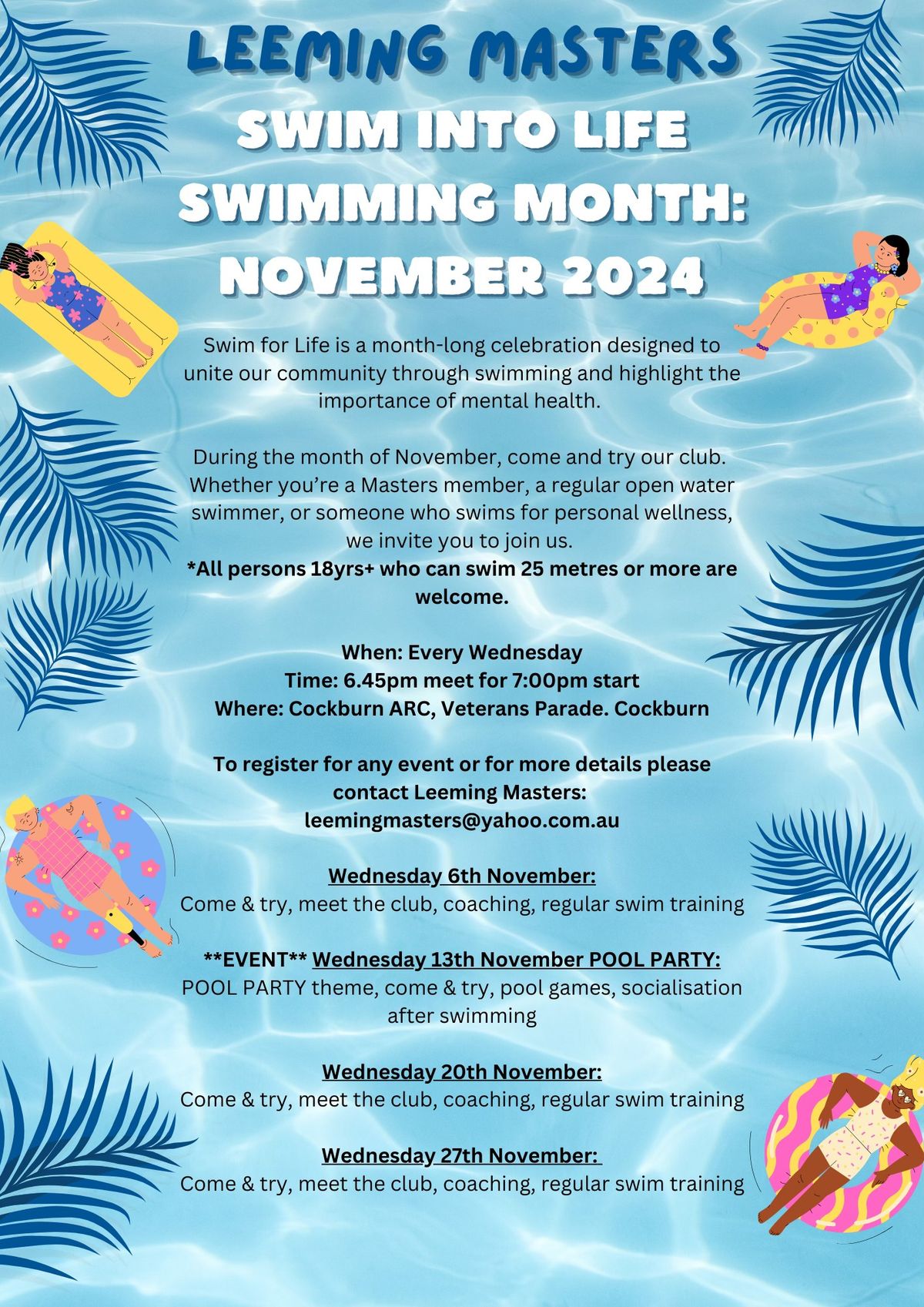 Swim into Life Swimming Month