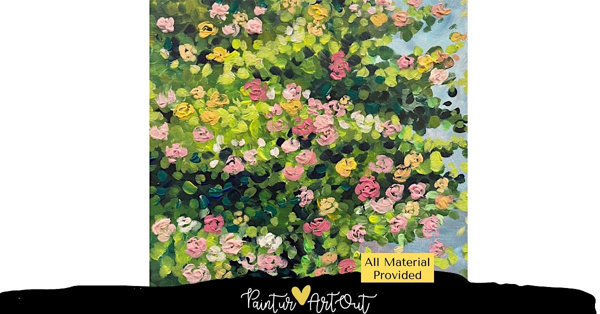 Flower Garden with Paint Ur Art Out at Glendale Community