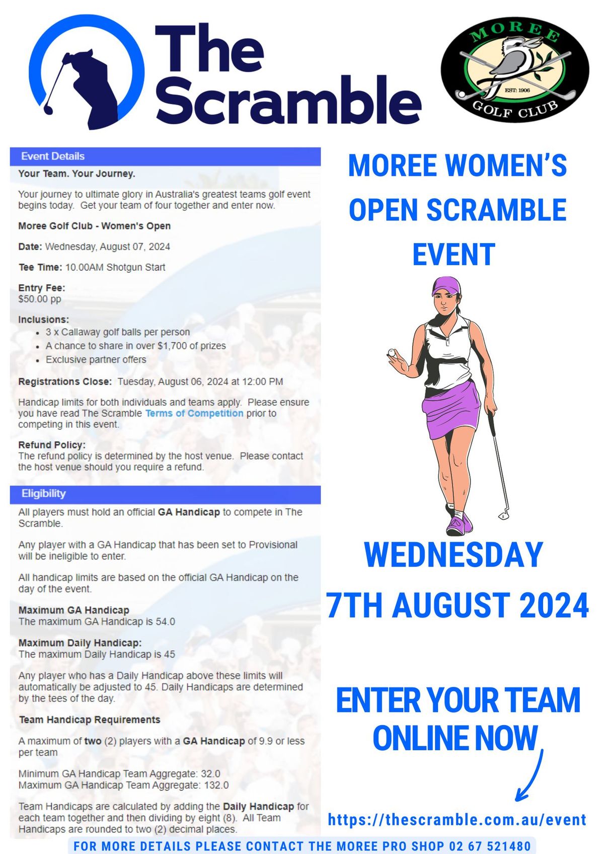 Moree Women's Scramble Qualifying Event