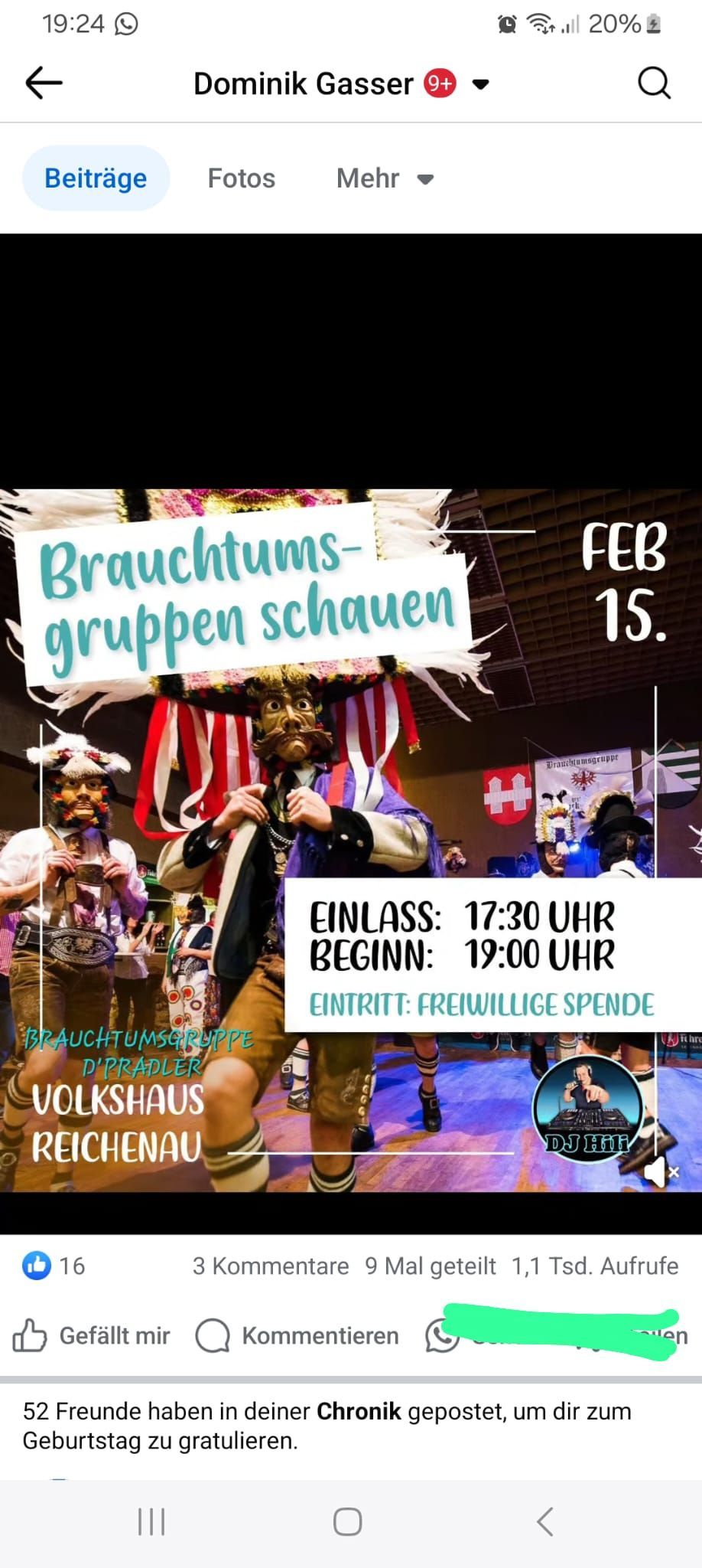 Brauchtumsgruppen schauen