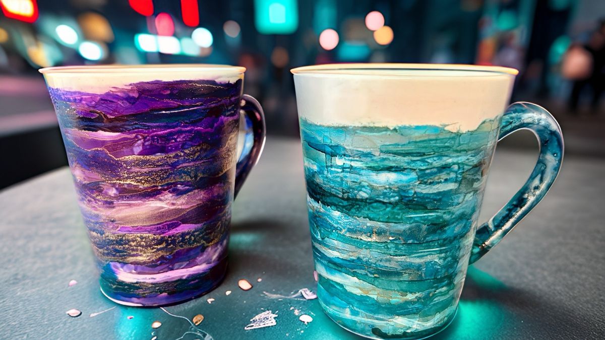 Alcohol Ink Coffee Mugs