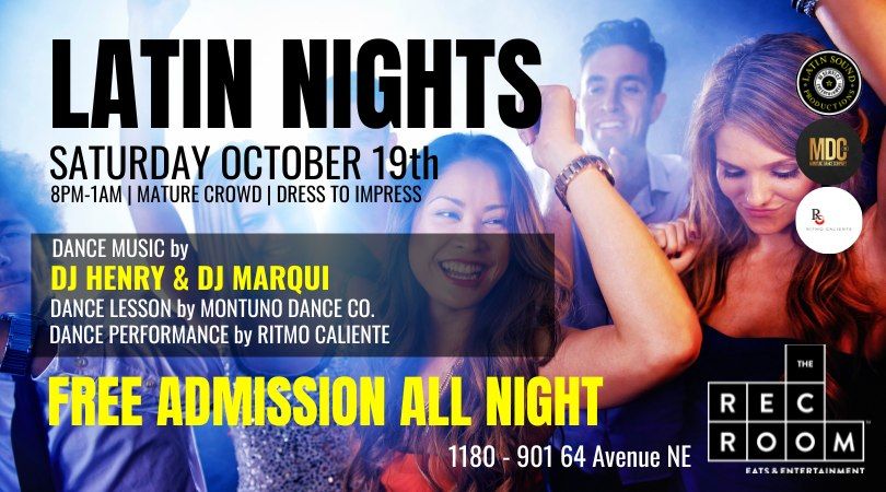 LATIN NIGHTS @ THE REC ROOM YYC