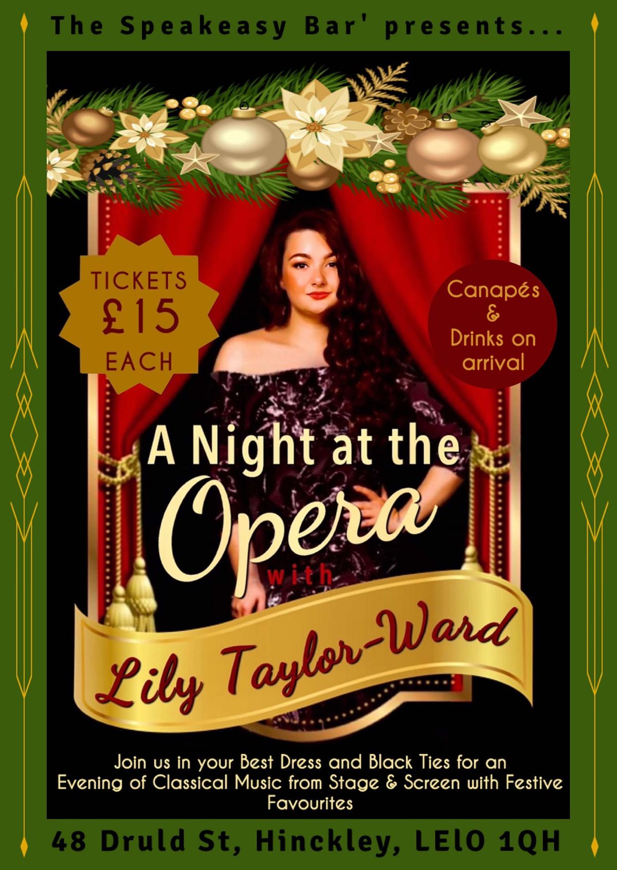 A Festive Night at the Opera with Miss Lily Taylor-Ward