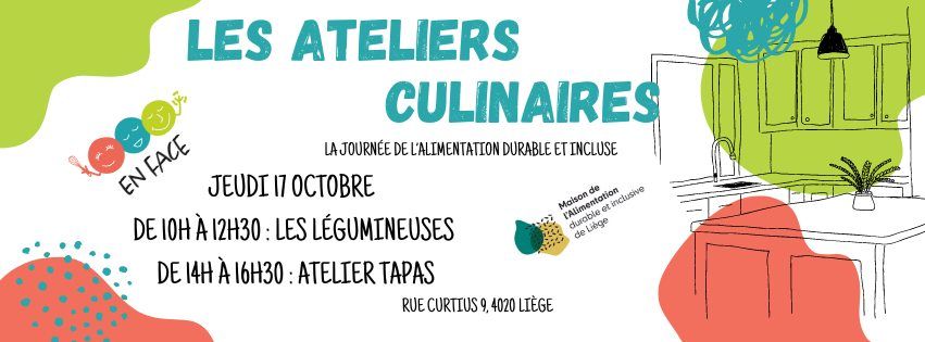 Les ateliers culinaires d'en Face - Journ\u00e9e de l'alimentation durable de la MadiL