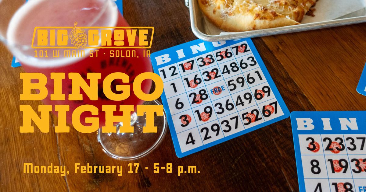 BINGO NIGHT at Big Grove