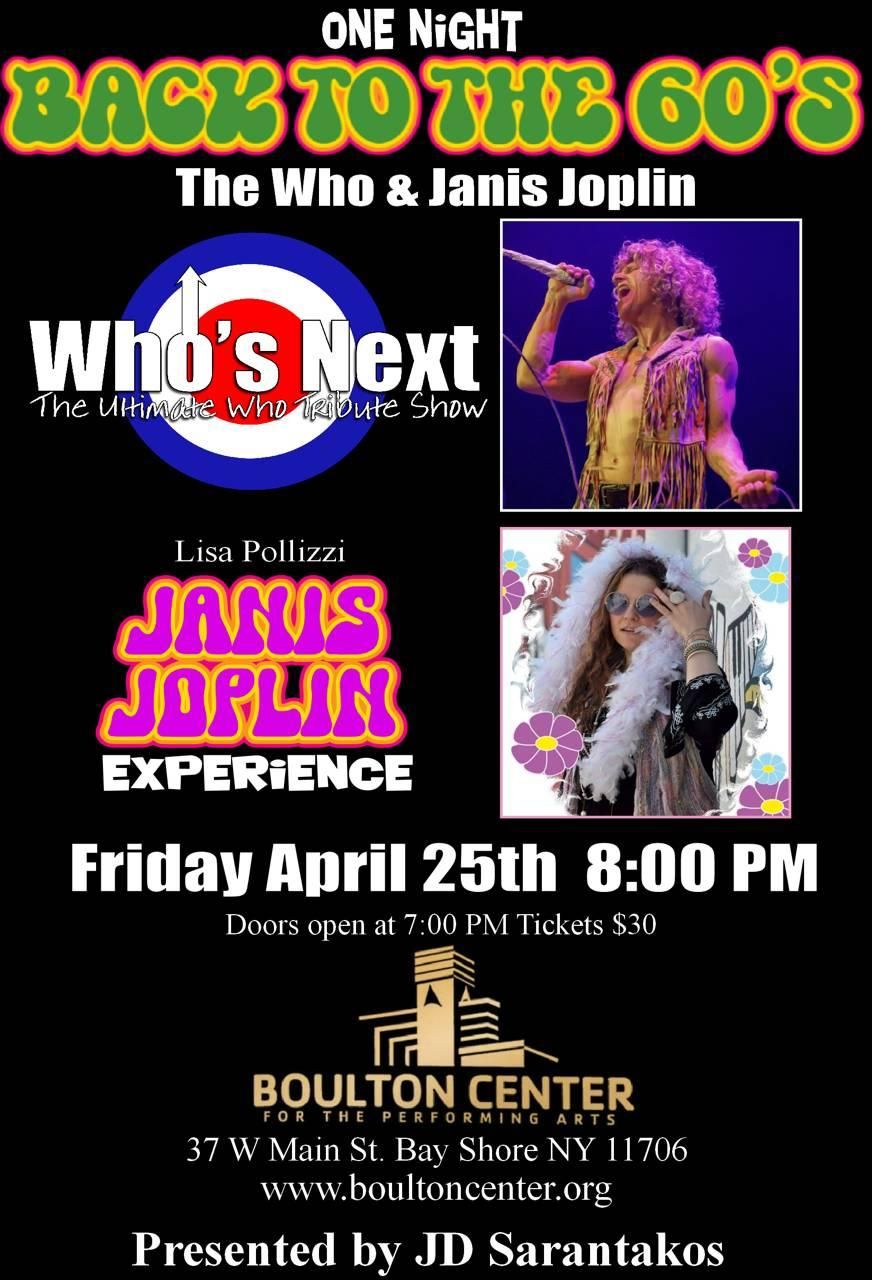 Janis Joplin Experience & The Who's Next at The Boulton Center 