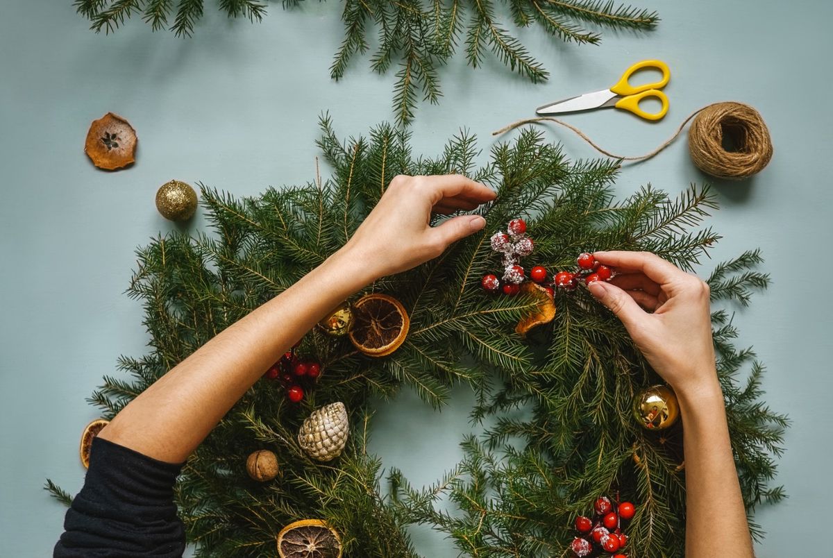 Festive Wreath Making with nibbles at The Higher Trapp Hotel