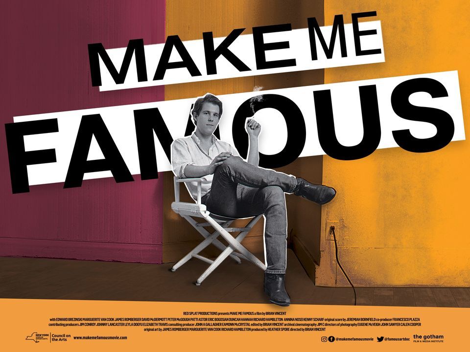 FILM PREMIERE: Make Me Famous (the 1980s NYC art scene)