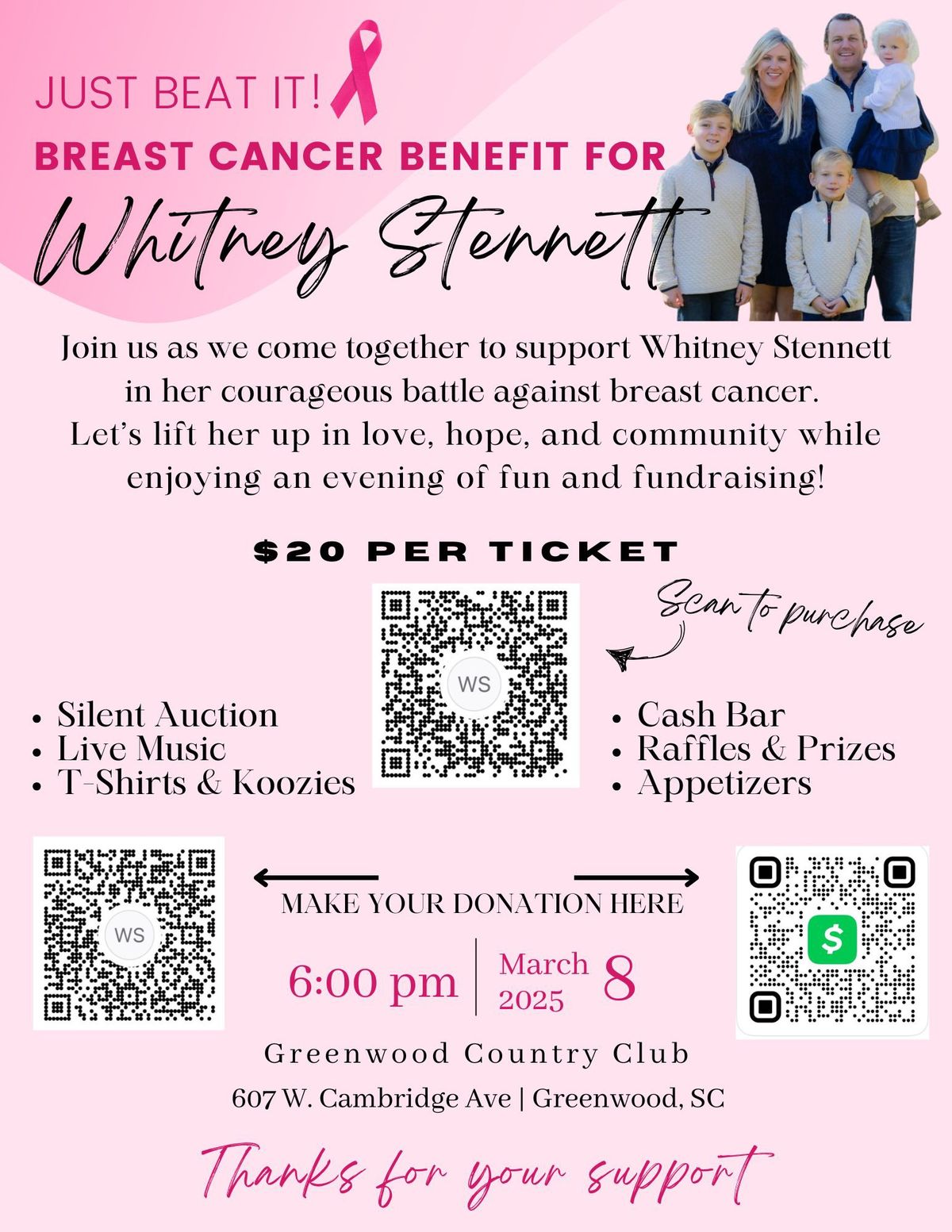 Just Beat It! Benefit for Whitney Stennett