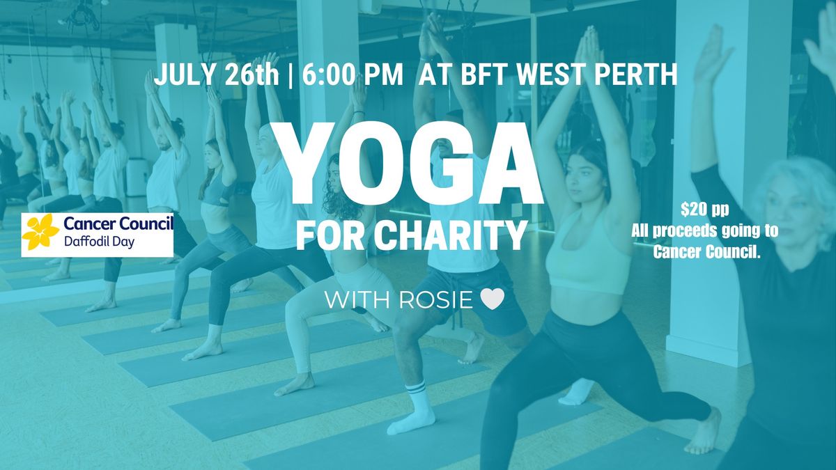 YOGA FOR CHARITY. Everyone welcome! ?