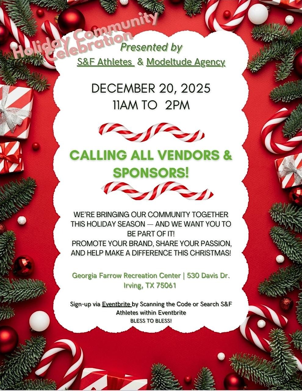 Holiday Christmas Community Celebration