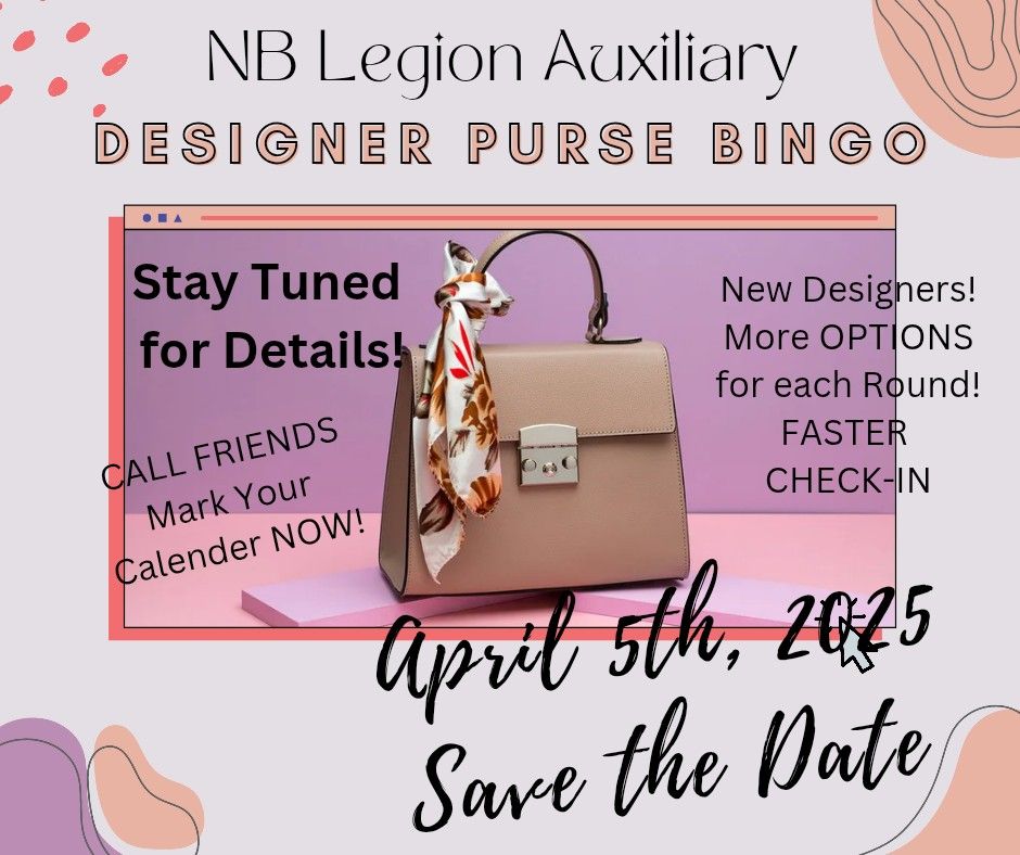 Annual Designer Purse Bingo