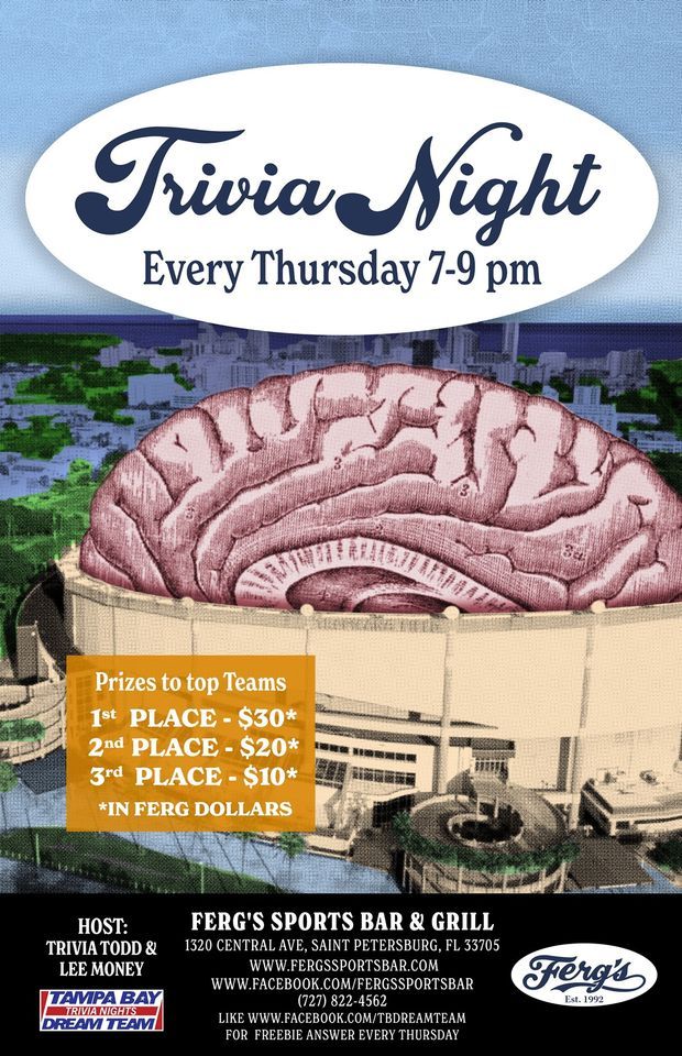 Trivia Night Fergs Sports Bar, Ferg's Sports Bar & Grill, Saint Petersburg, 30 June 2022