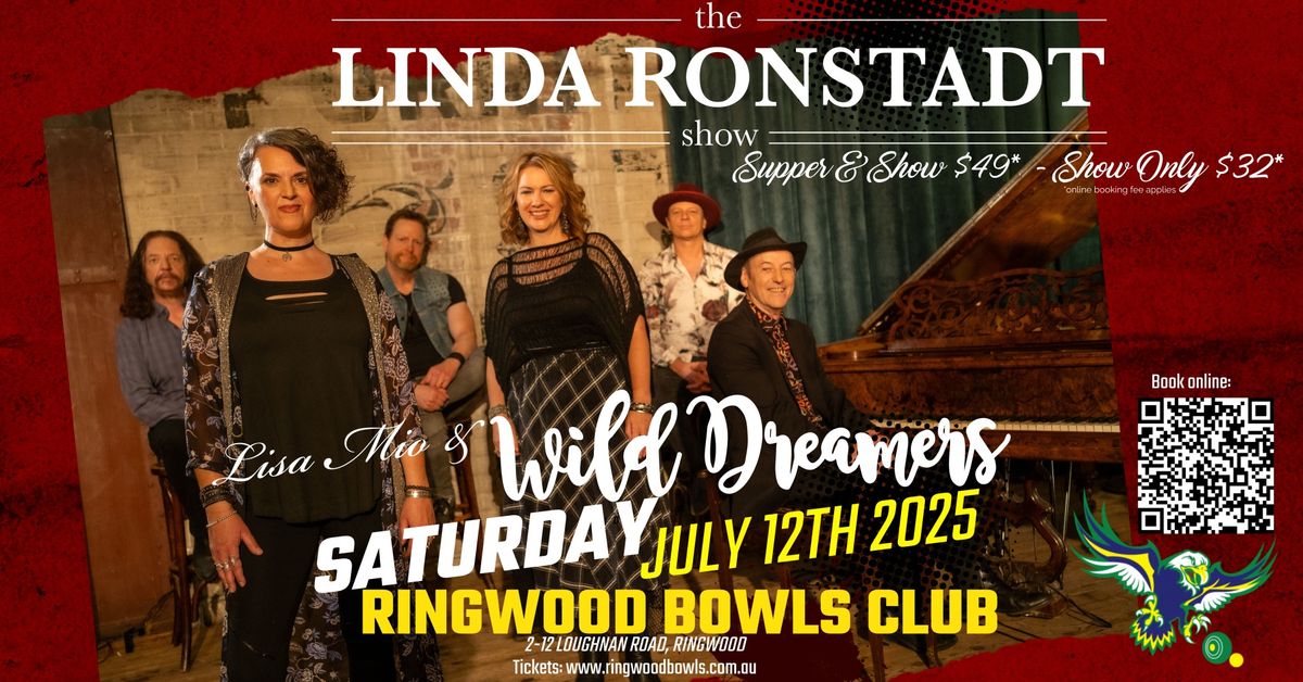 The Linda Ronstadt Show featuring Lisa Mio & Wild Dreamers at Ringwood Bowls Club