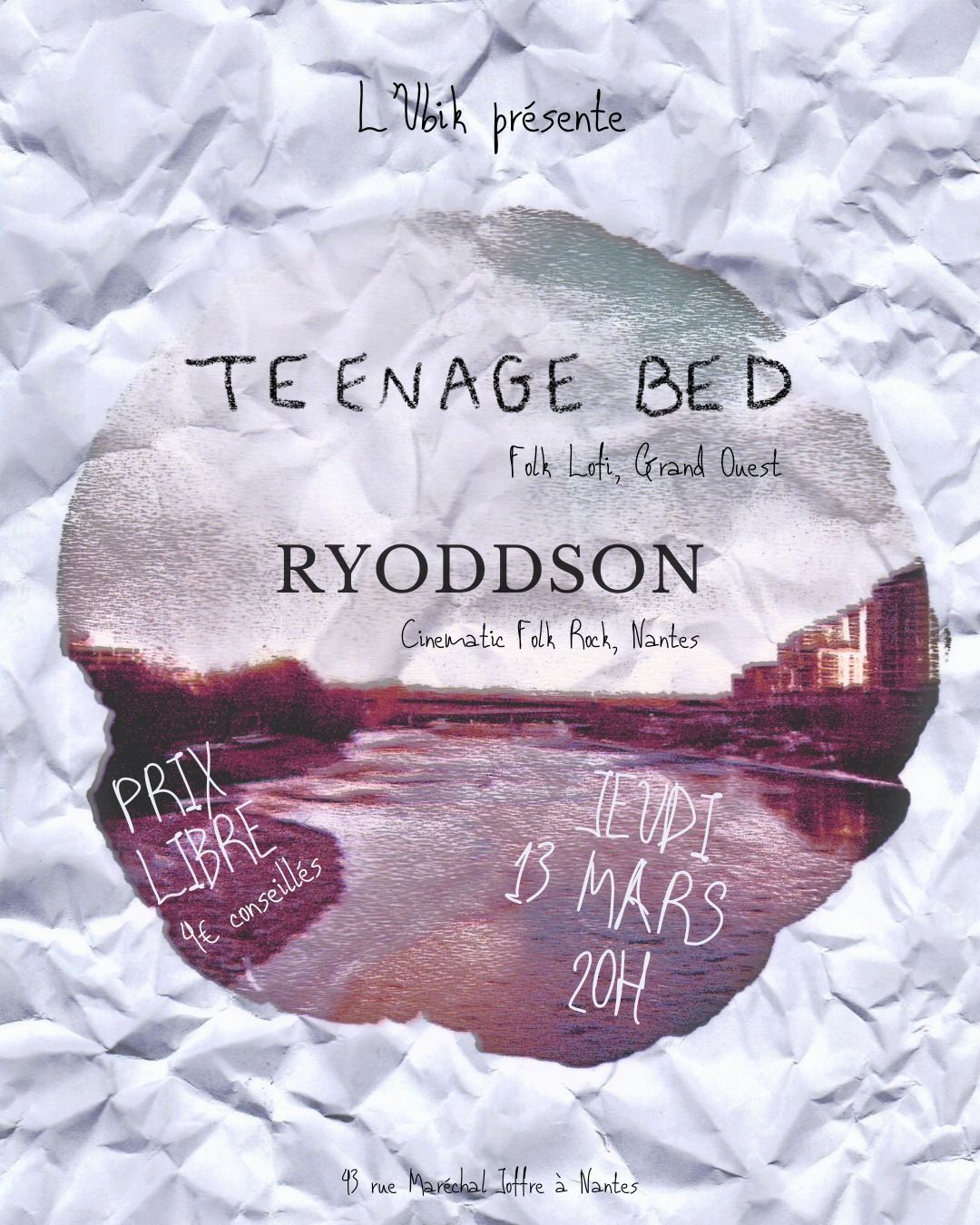 TEENAGE BED (folk lofi) x RYODDSON (cinematic folk rock) @ L'UBIK