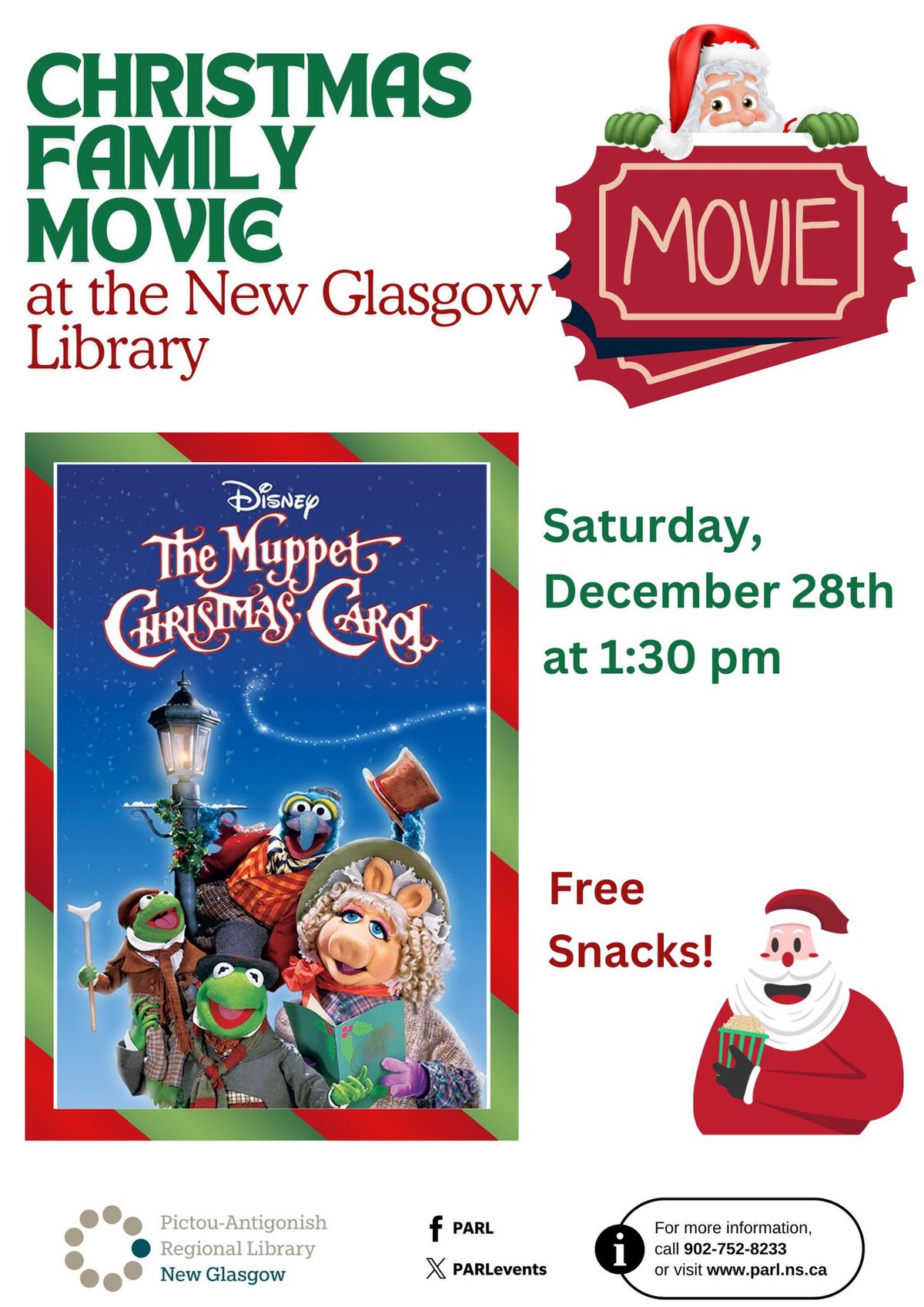 "The Muppet Christmas Carol", Family Movie Matinee (drop-in) - New Glasgow