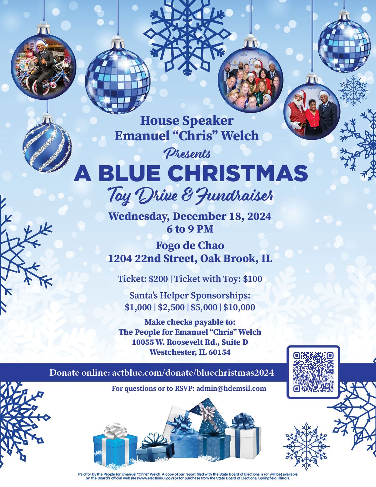 Speaker Welch Presents: A Blue Christmas Toy Drive