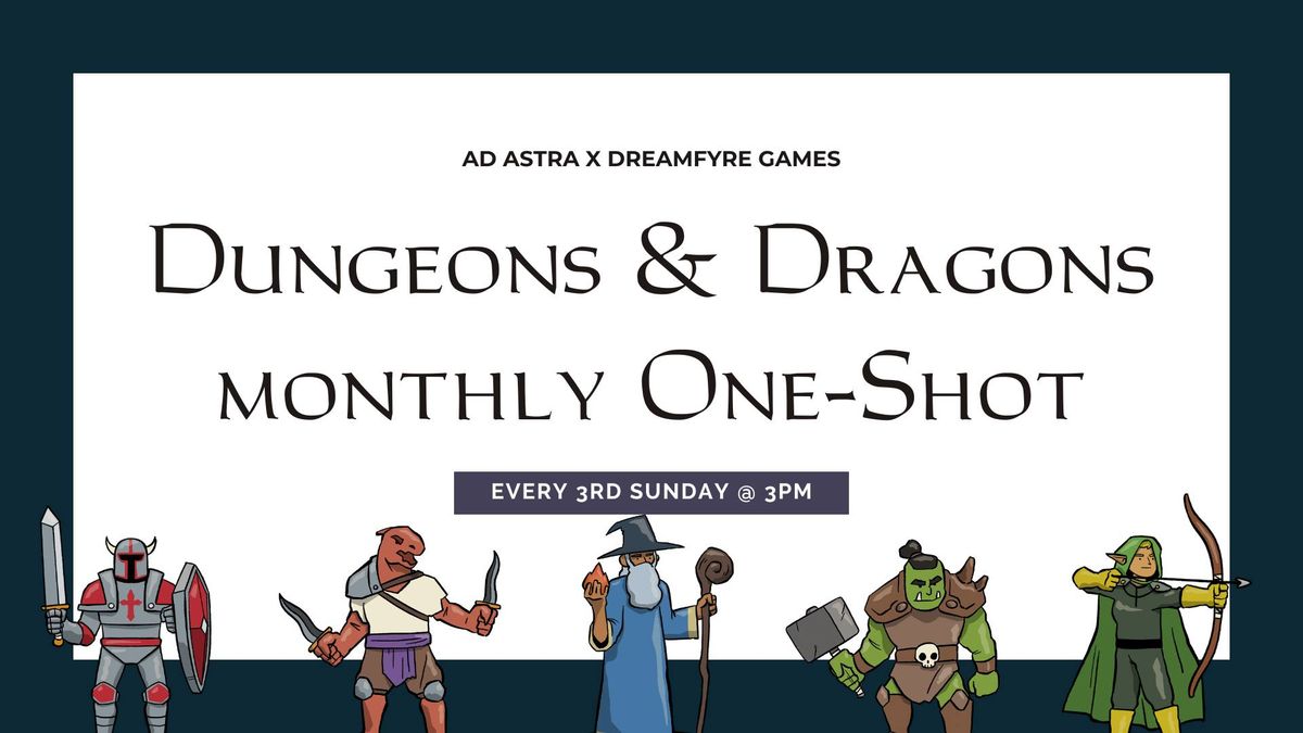 ?\u2694\ufe0fDungeons and Dragons One-Shot ?\u2694\ufe0f (for Beginners and Experienced Players)