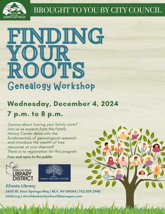 Finding Your Roots: Genealogy Workshop