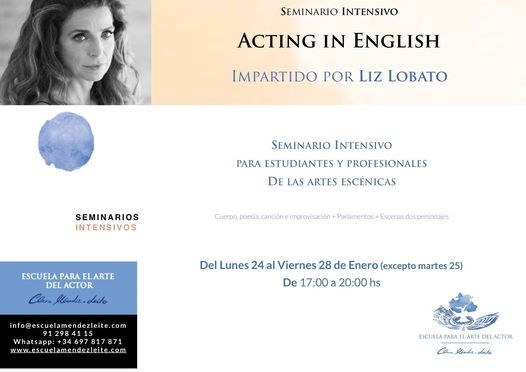 Acting in English - Seminario Intensivo por Liz Lobato