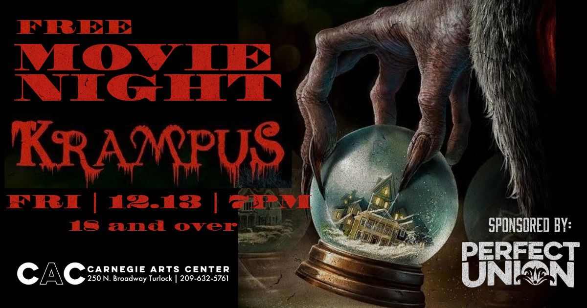 \ud83c\udfac FREE MOVIE NIGHT \u2013 Krampus on Friday the 13th in December! \ud83c\udfac