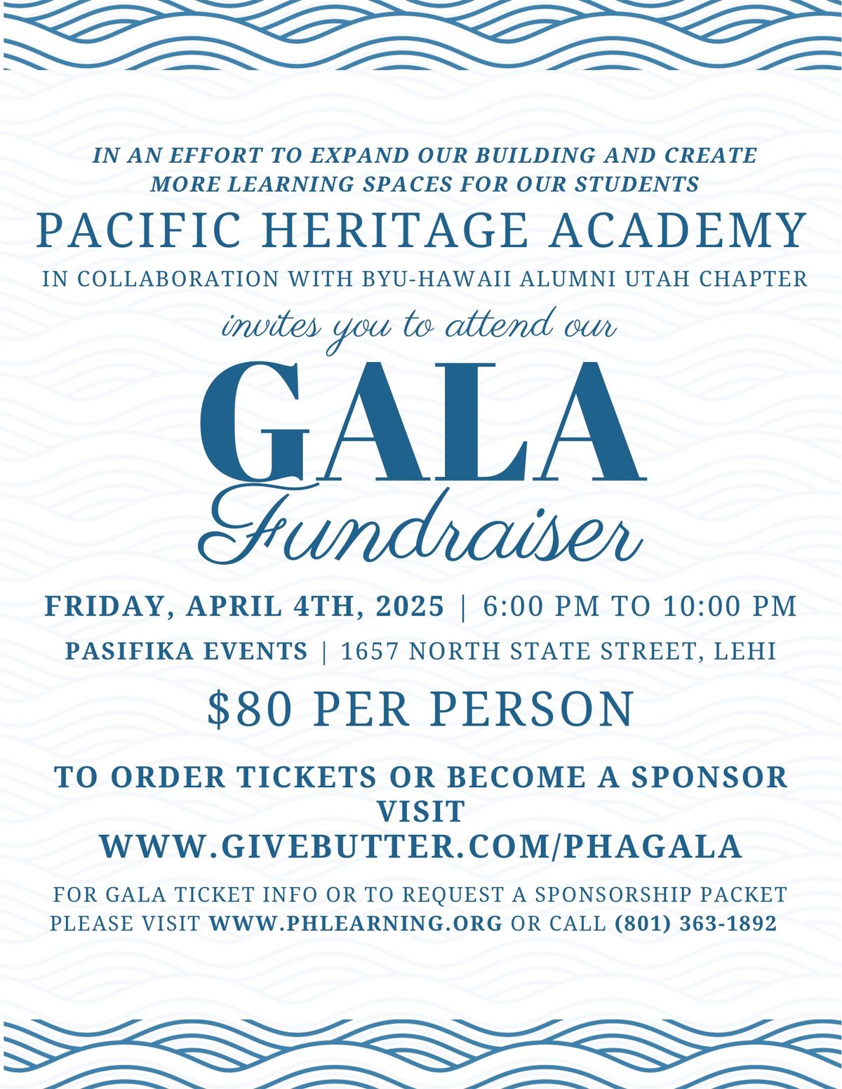 Pacific Heritage Academy's 12th Anniversary Gala Fundraiser