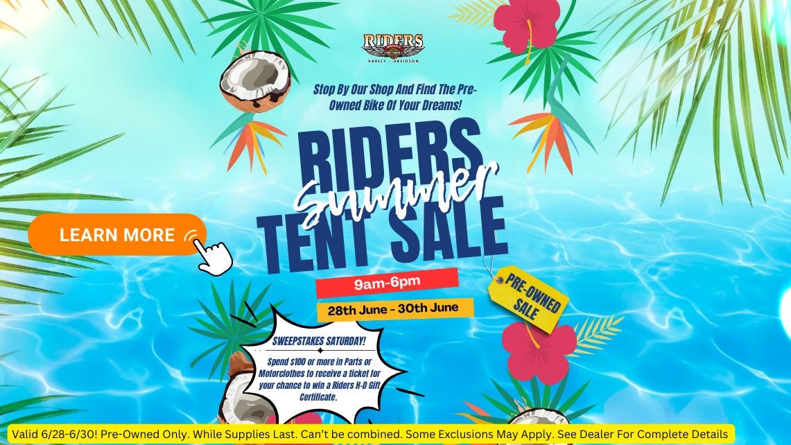 Riders Summer Tent Sale