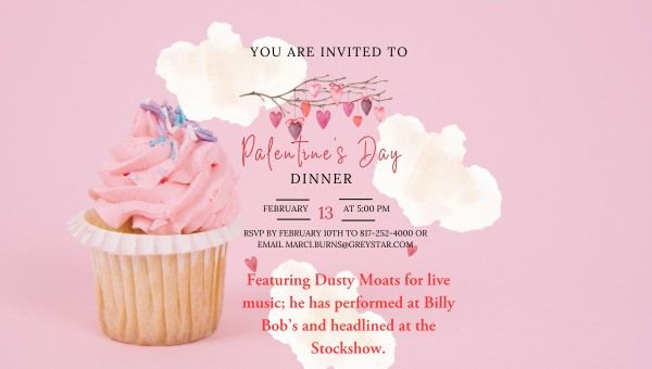 Palentines Day Dinner-Live Music by Dusty Moats