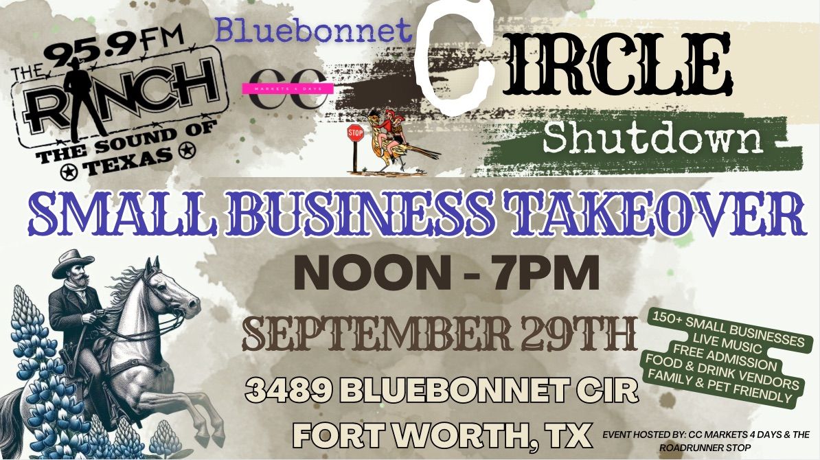 Bluebonnet Circle: Small Business Takeover - September 29th!