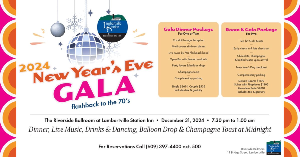 2024 New Year's Eve Gala at Lambertville Station