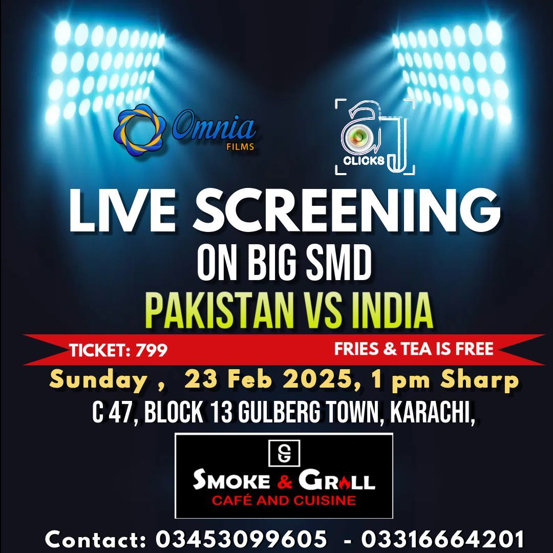 PAK vs IND Live Screening On Big SMD